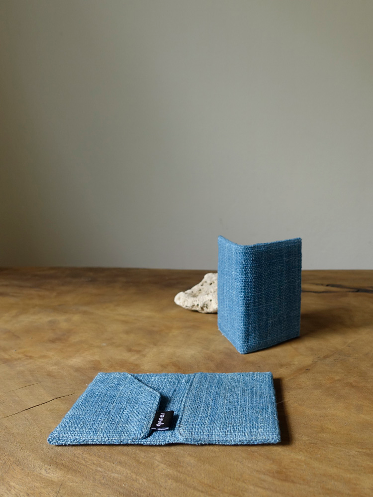 Hand-woven Business-card Holder_Indigo Blue