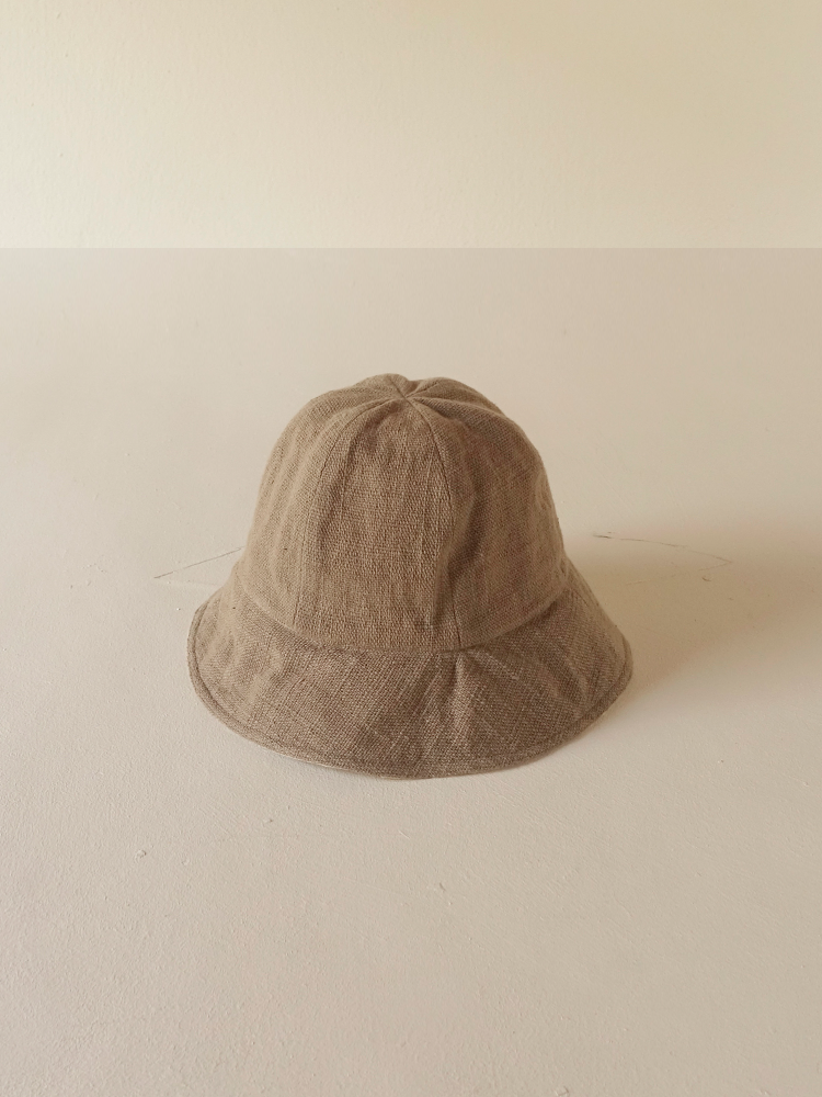 Hand-woven Buckethat (round)_Guava Grey