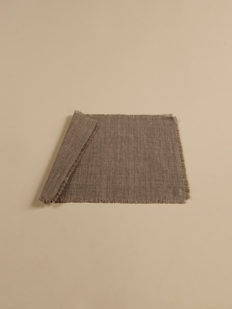 Hand-woven Placemat (Fringe)_Guava Grey