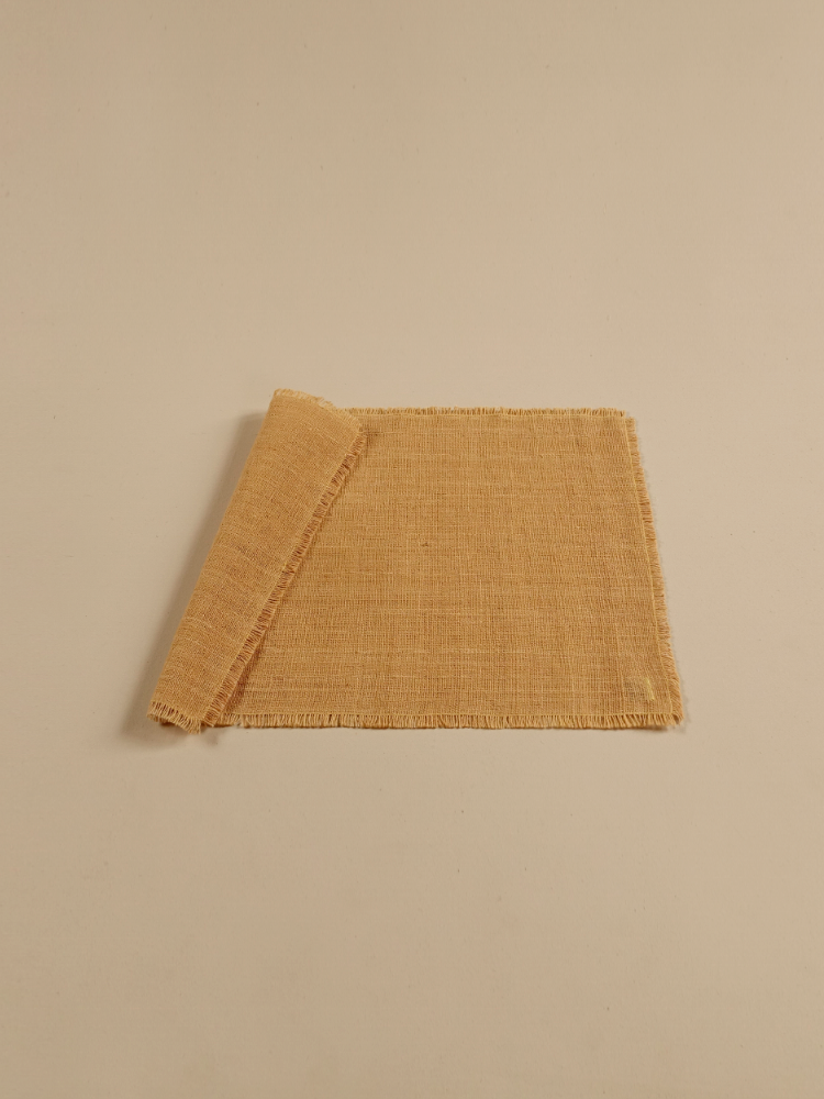 Hand-woven Placemat (Fringe)_Jackfruit Yellow