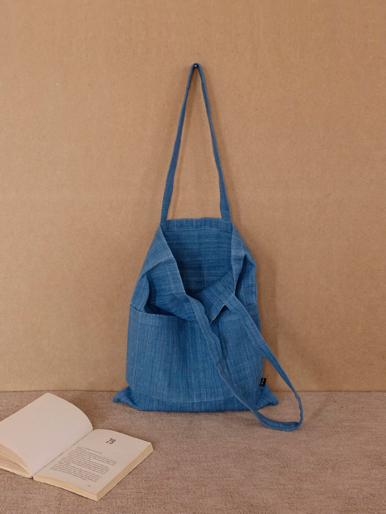Hand-woven Ecobag_Indigo Blue