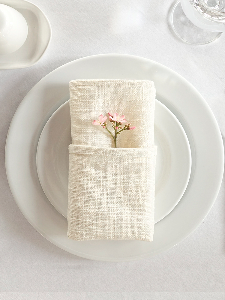 Hand-woven Placemat_Organic White